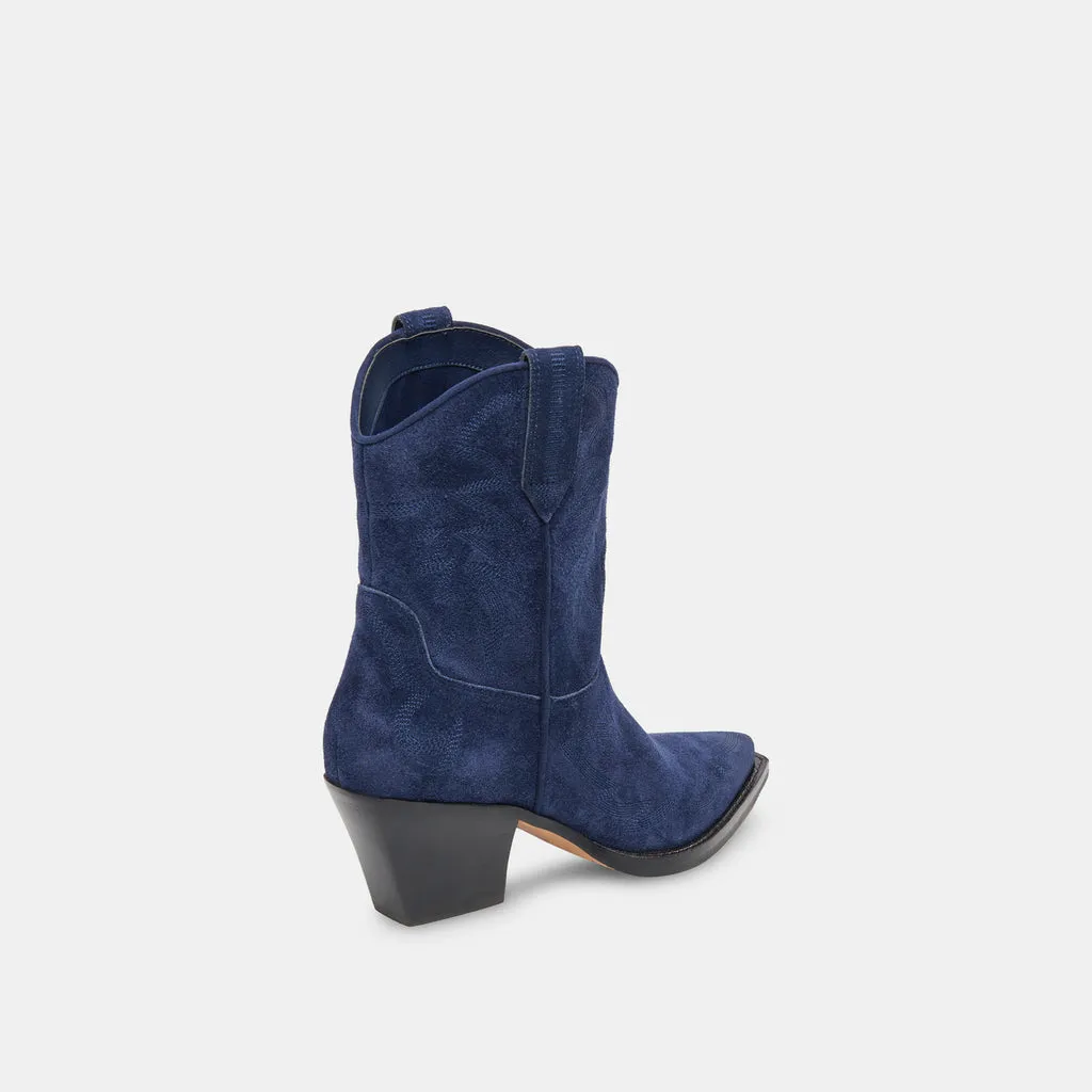 Runa Boots Royal Blue Suede | Western Royal Blue Boots– Dolce Vita 6908079865922