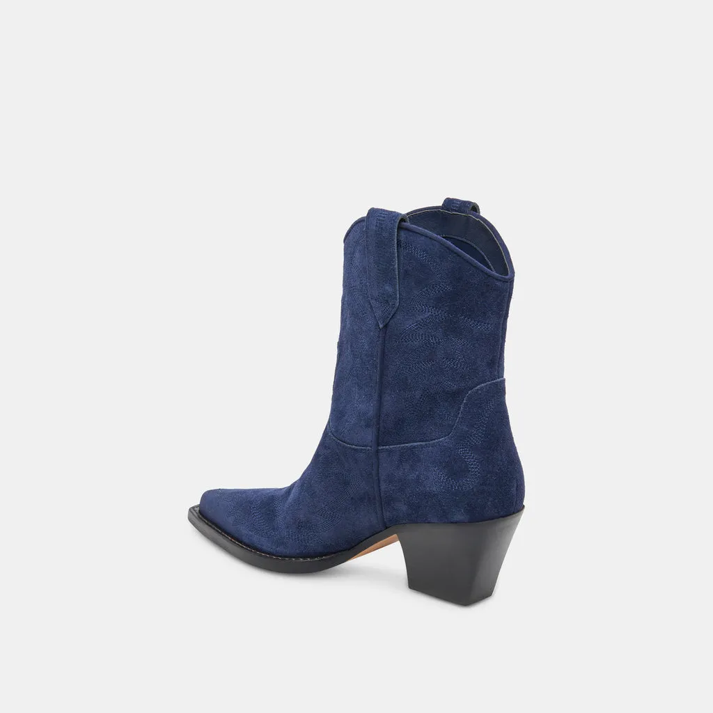 Runa Boots Royal Blue Suede | Western Royal Blue Boots– Dolce Vita 6908079865922