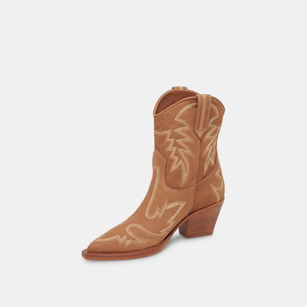 Runa Boots Whiskey Nubuck | Women's Western Boots In Whiskey Nubuck– Dolce Vita 6908079767618