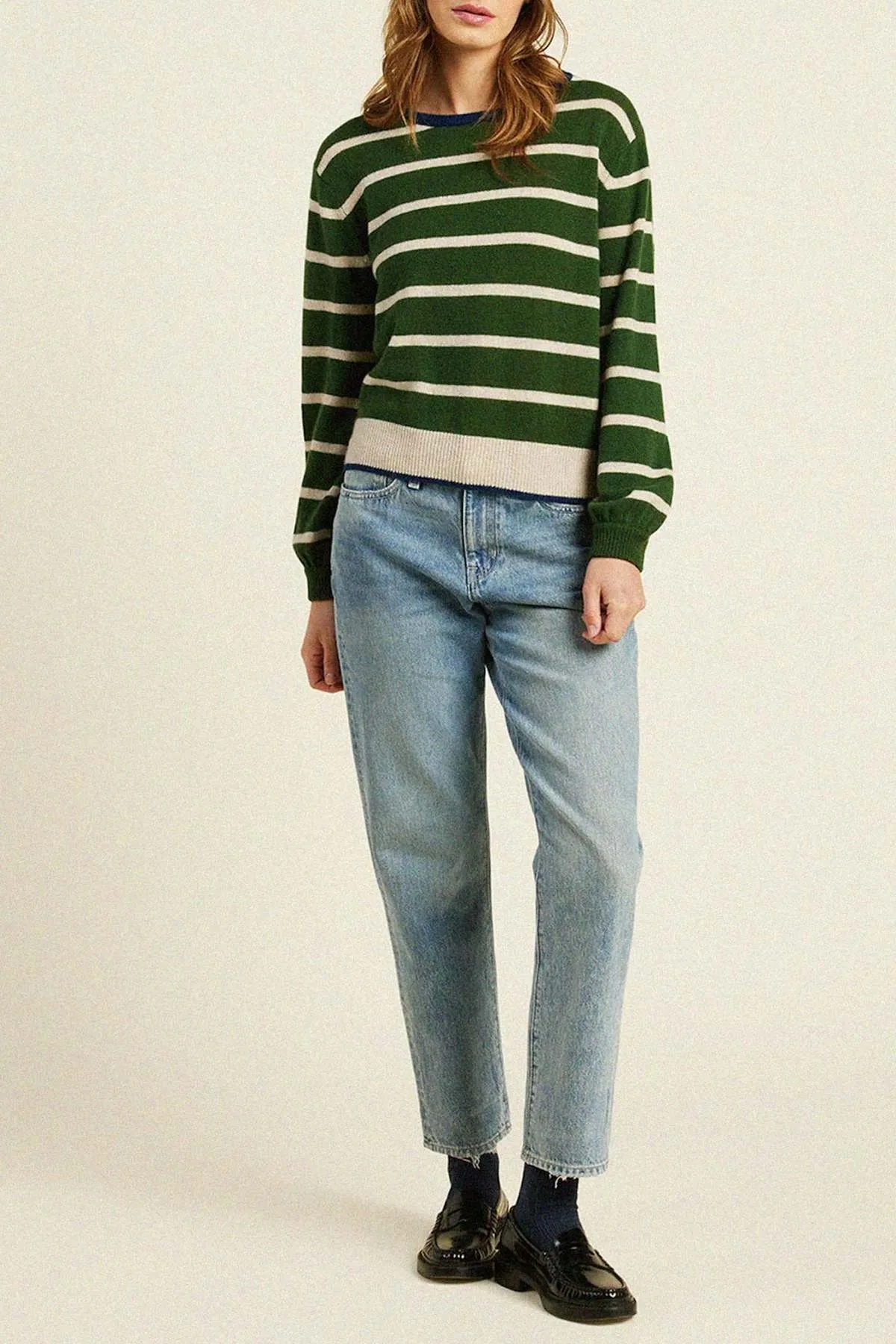 Ryann Sweater - Green Stripe