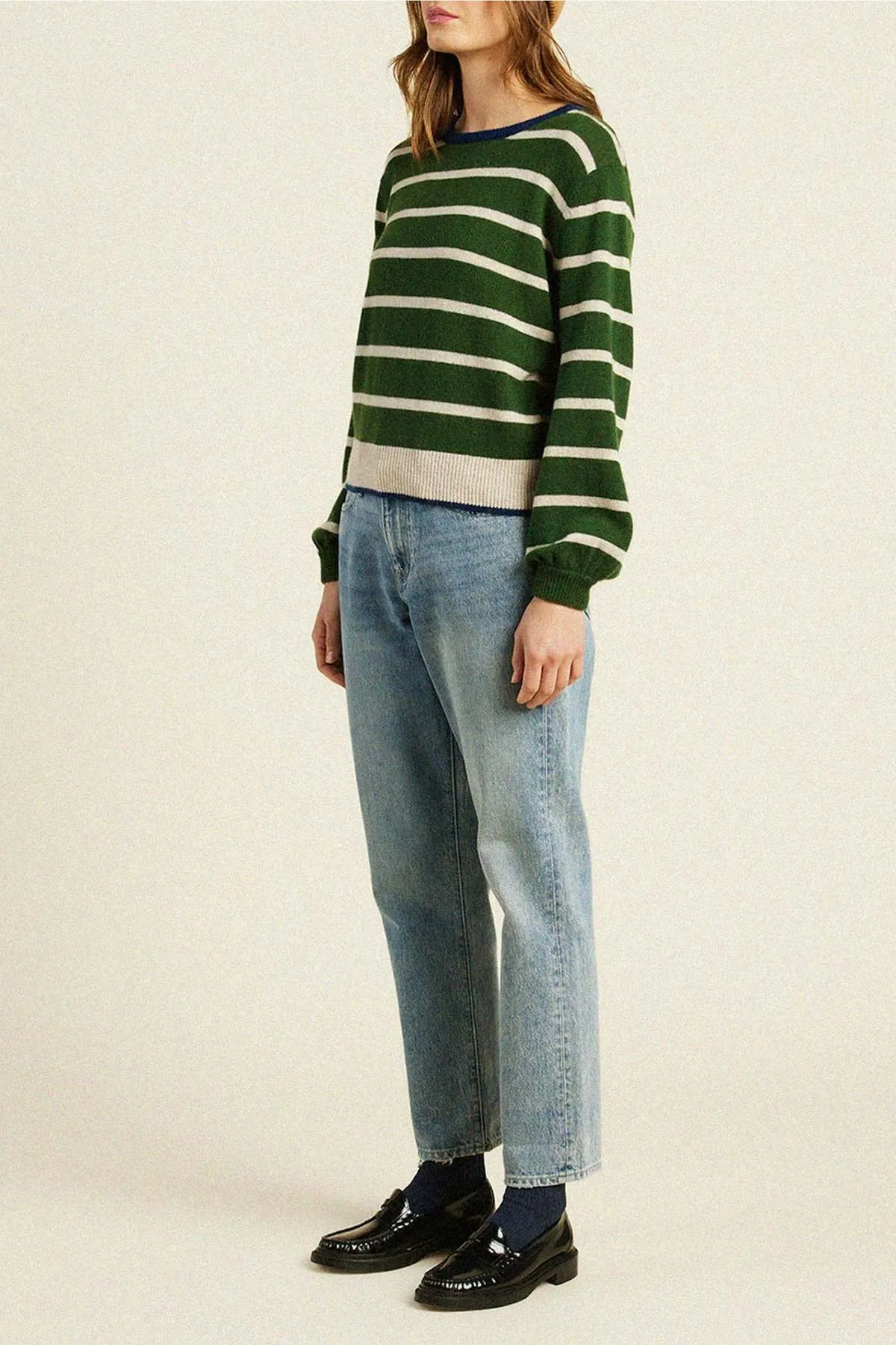 Ryann Sweater - Green Stripe