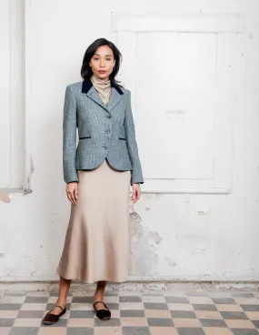 Sasha Tweed Jacket - Jade Weave Herringbone