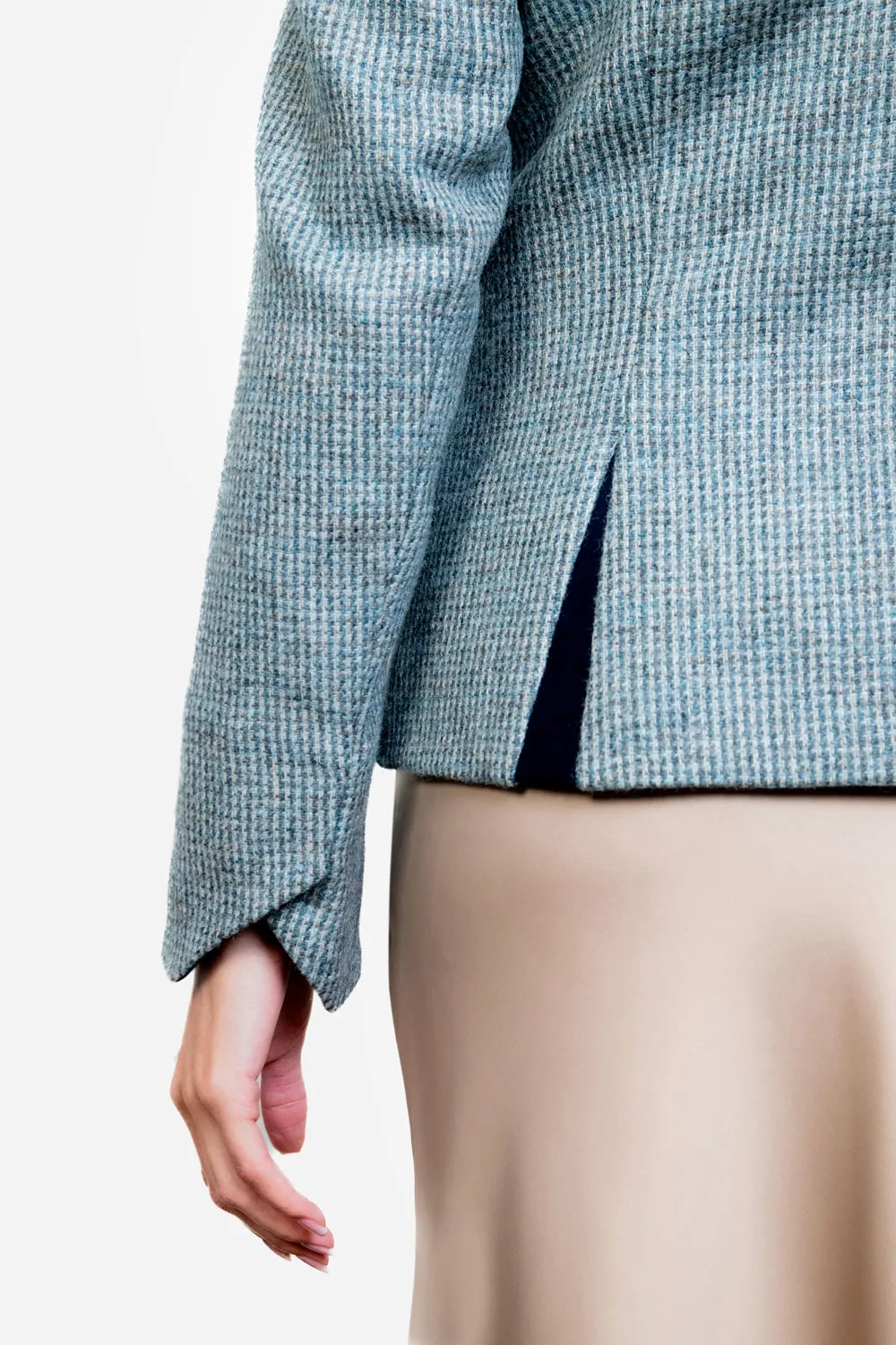 Sasha Tweed Jacket - Jade Weave Herringbone