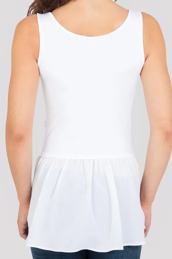 SkinnyShirt Lindsay Ruffle Tank with Zipper