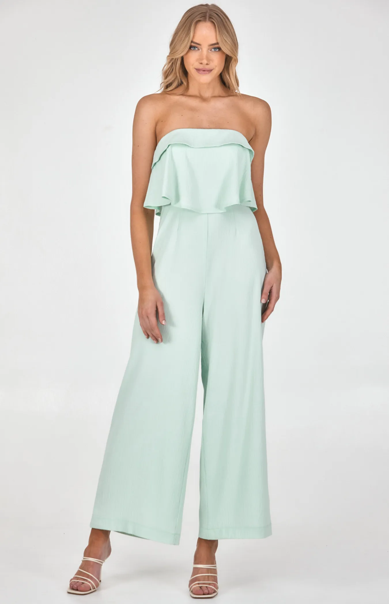 Strapless Jumpsuit with Layered Bodice Detail (SJP520B)