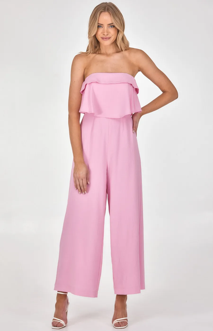 Strapless Jumpsuit with Layered Bodice Detail (SJP520B)