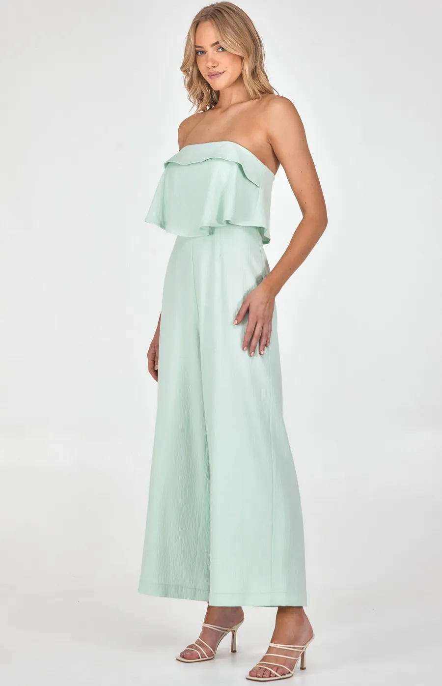 Strapless Jumpsuit with Layered Bodice Detail (SJP520B)