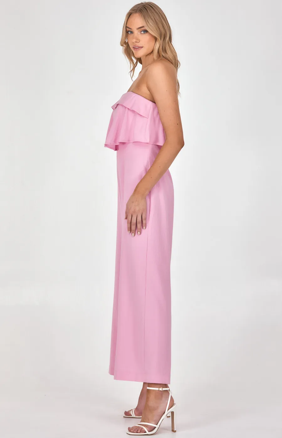 Strapless Jumpsuit with Layered Bodice Detail (SJP520B)