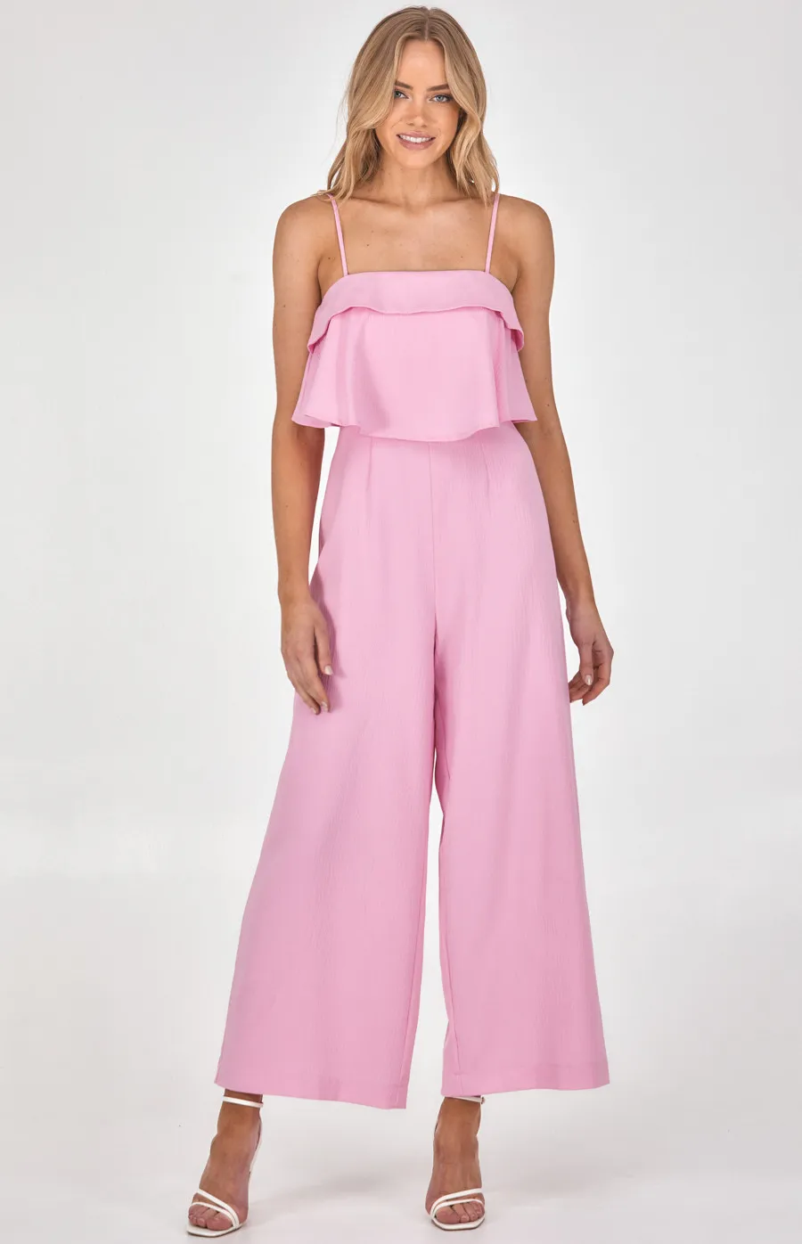 Strapless Jumpsuit with Layered Bodice Detail (SJP520B)