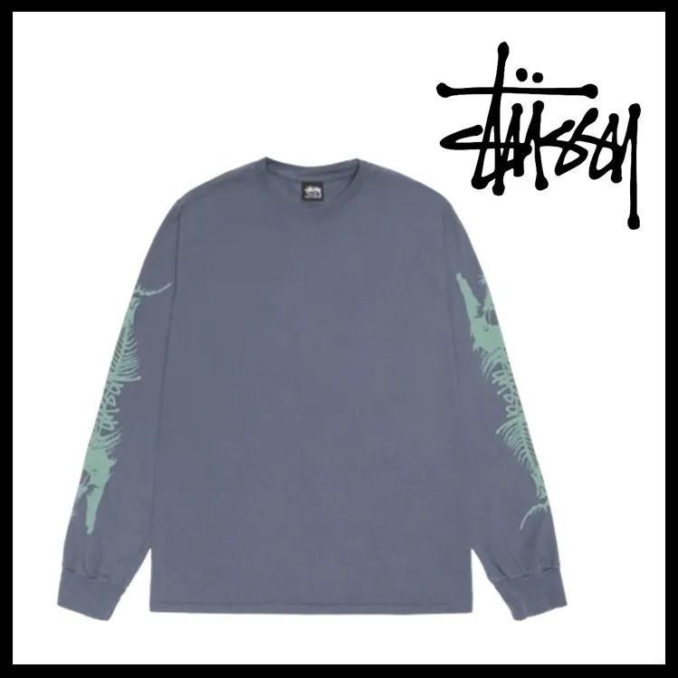 STUSSY  |Sweat Street Style Collaboration Logo Skater Style T-Shirts