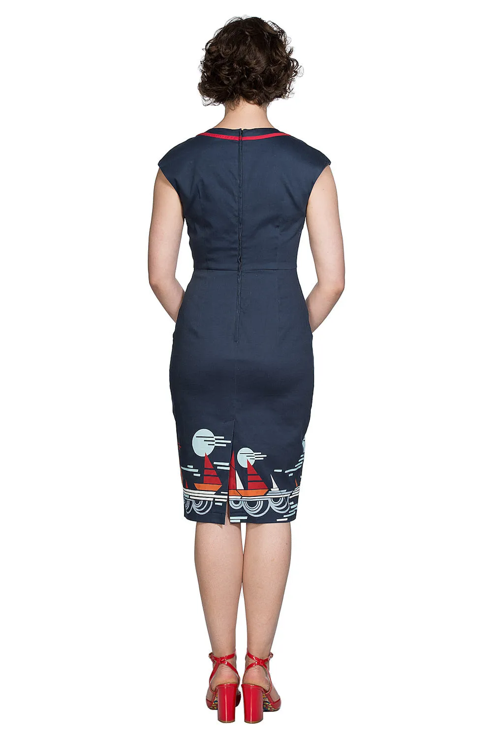 SUMMER SAIL PENCIL DRESS