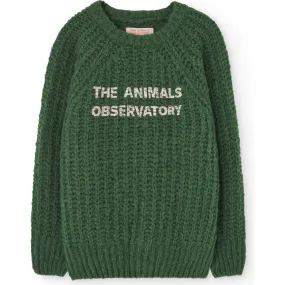 The Animals Observatory Plain Bull Relaxed Fit Sweater, Deep Green