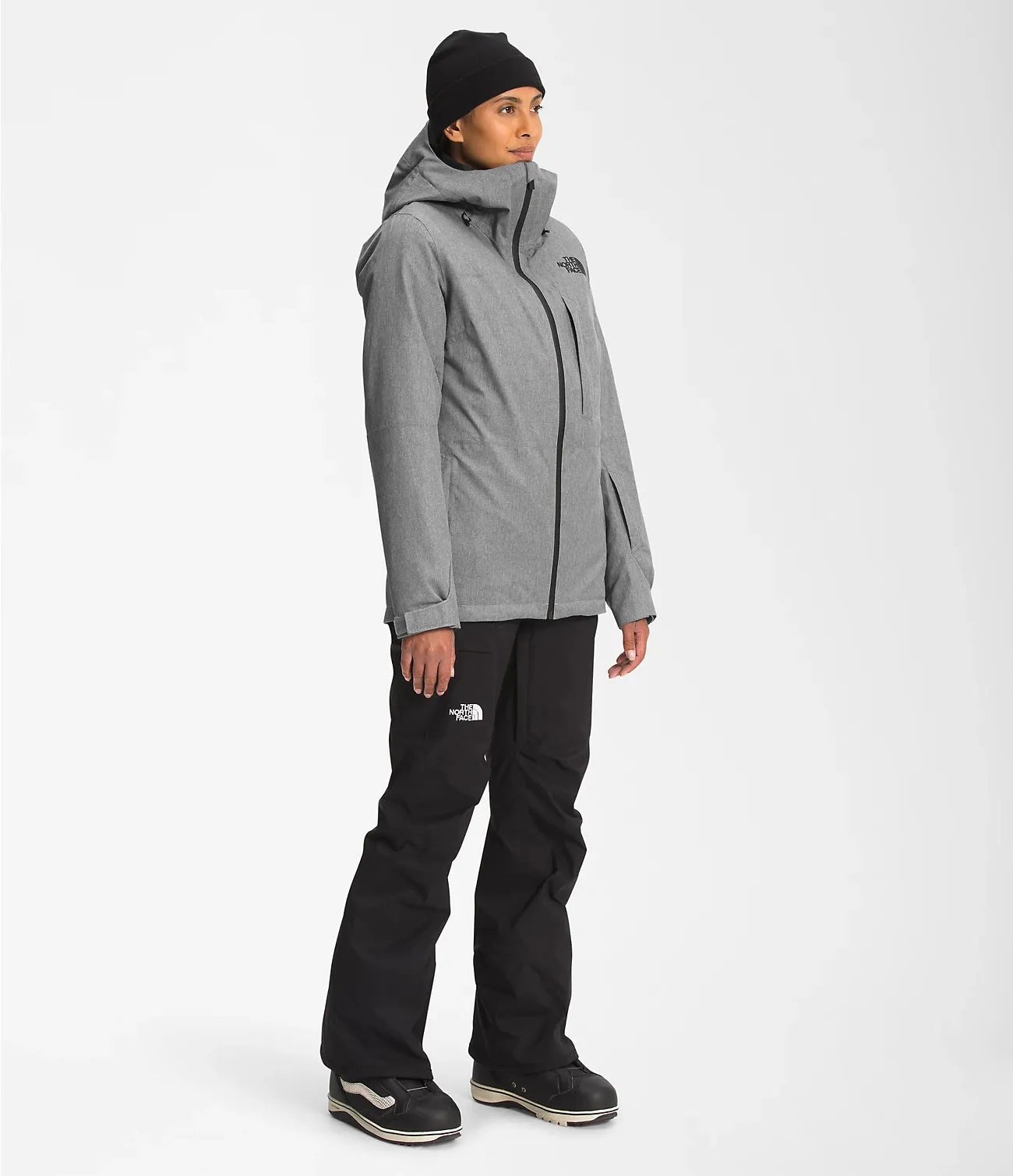 The North Face Women’s ThermoBall Eco Snow Triclimate Jacket NF Medium Grey Heather/Asphalt Grey