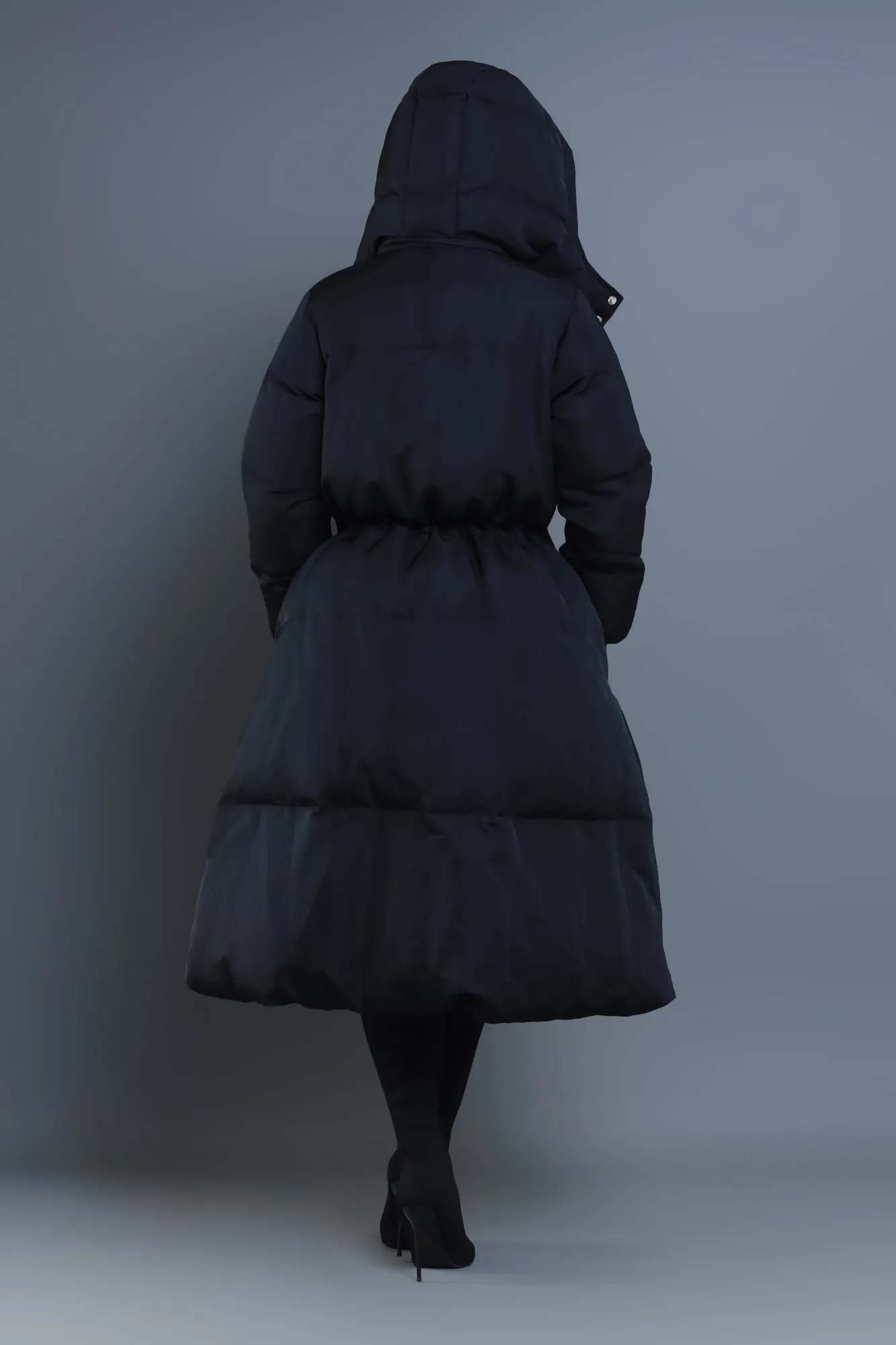 The Swank Puffer Parka Coat - Black