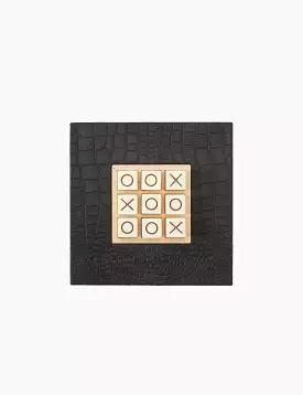 Tic Tac Toe Alligator-Effect Leather Set