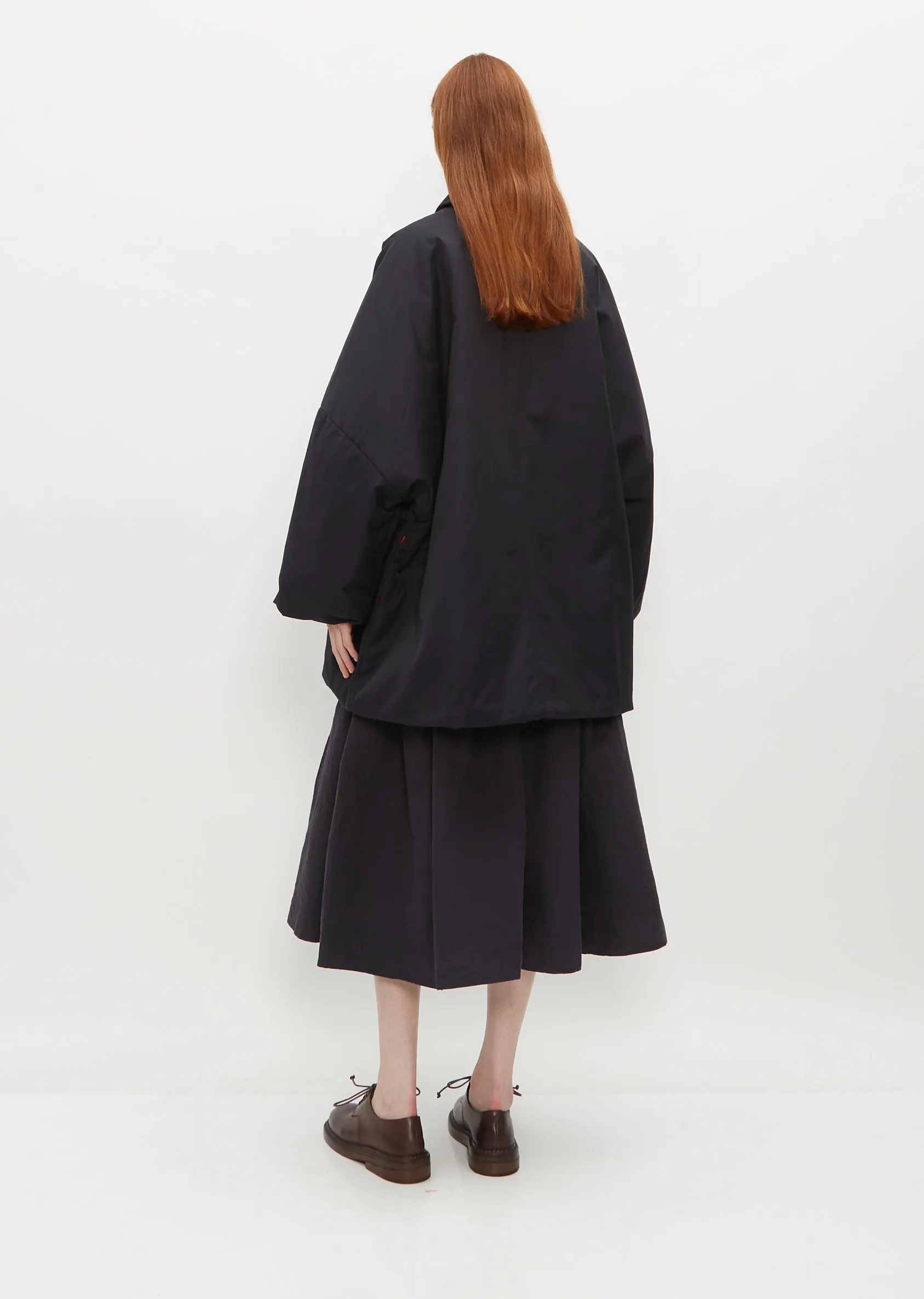 Triangle Technical Cotton Coat — Navy