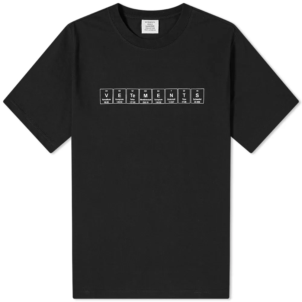 VETEMENTS Chemical Logo T-ShirtBlack