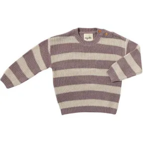 Vignette Saylor Knit Striped Ribbed Sweater, Lavender