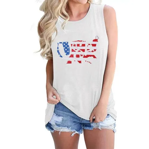 Women's Racerback Tank Tops Tank Tops Casual Letter