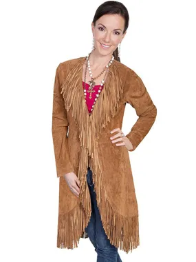 Women's Scully Suede Fringe Maxi Coat #L19-81