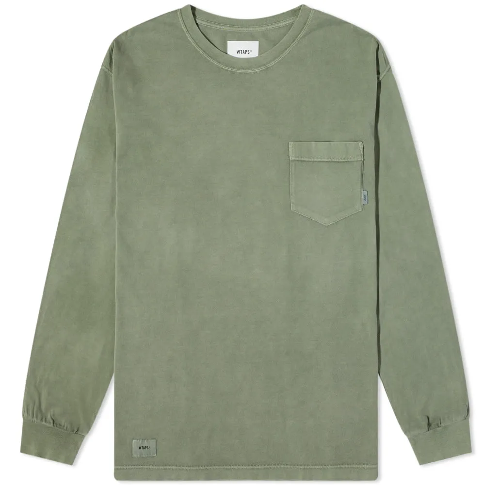 WTAPS Long Sleeve Blank 01 Washed T-ShirtOlive Drab