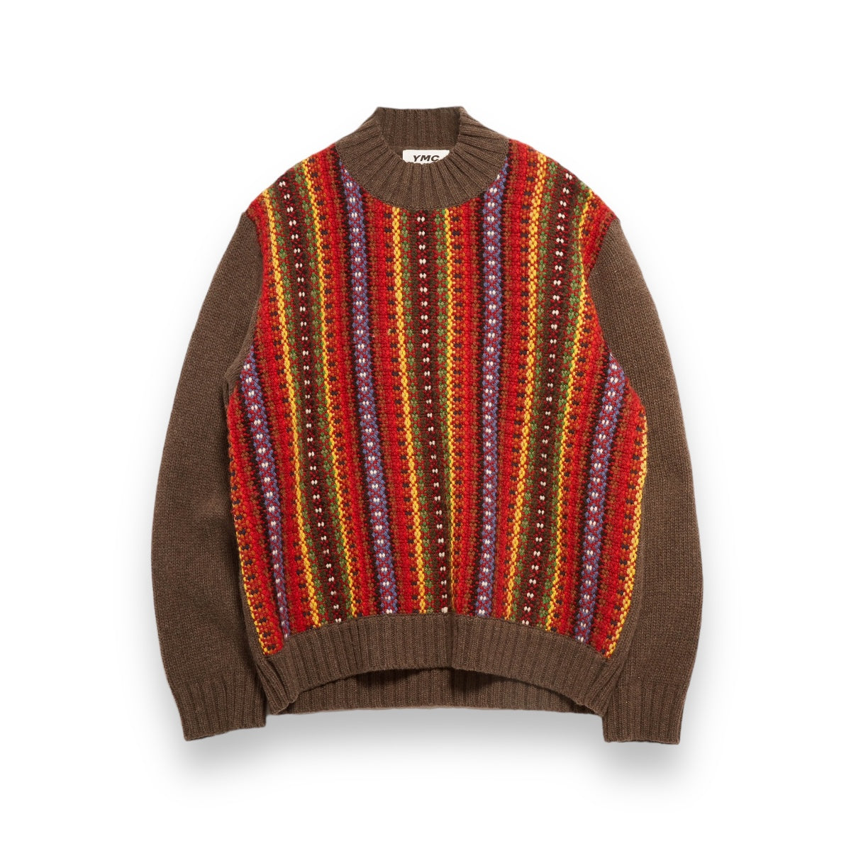 YMC Bluto Handknit Crew multi