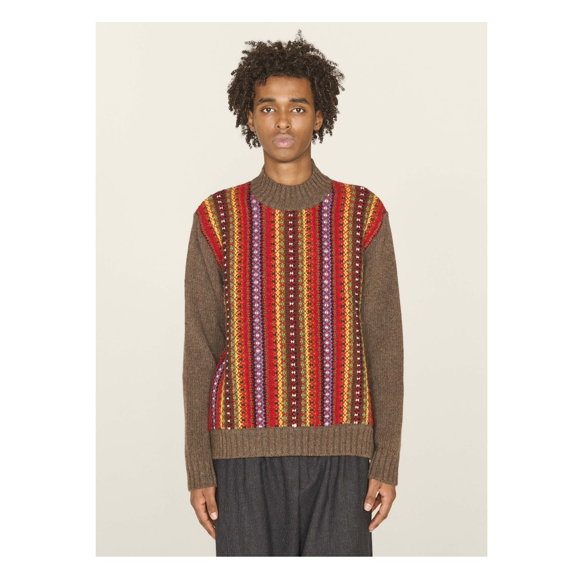 YMC Bluto Handknit Crew multi