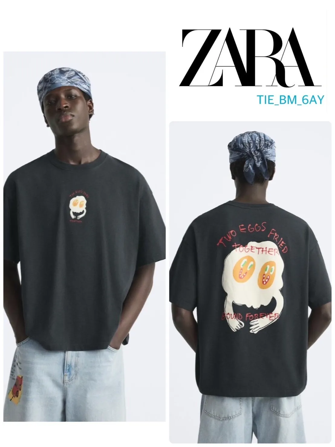 ZARA  |Cotton Short Sleeves T-Shirts