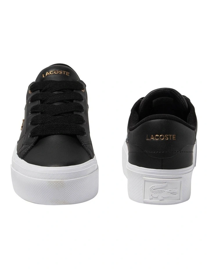 Ziane Platform Leather Sneaker in Black