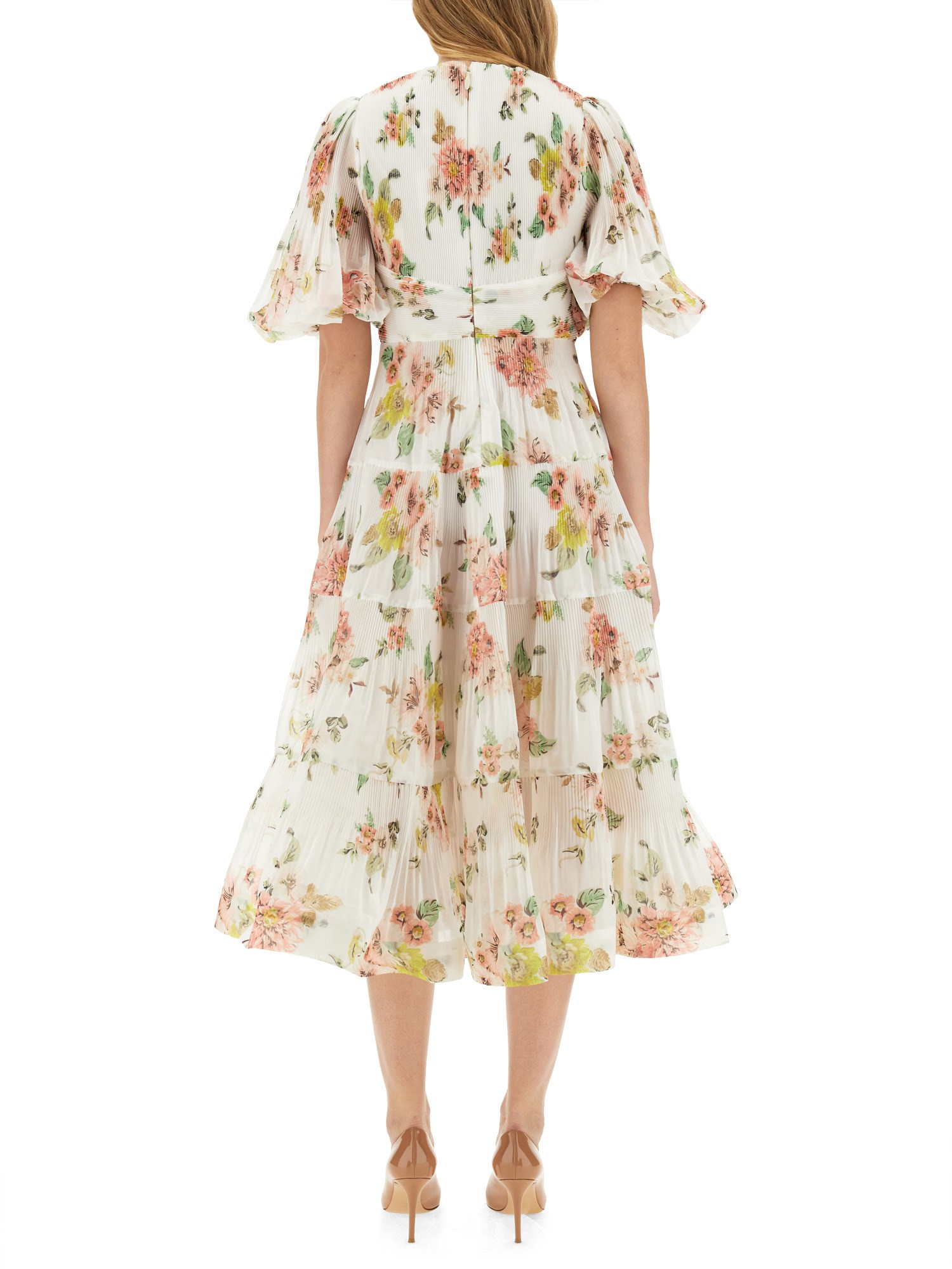 ZIMMERMANN    MIDI DRESS WITH FLORAL PRINT